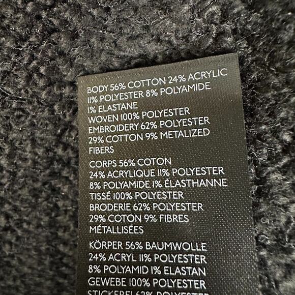 Anthropologie Sweater Womens Medium Black Layered Sheer Floral Whimsygoth Boho - Picture 10 of 14